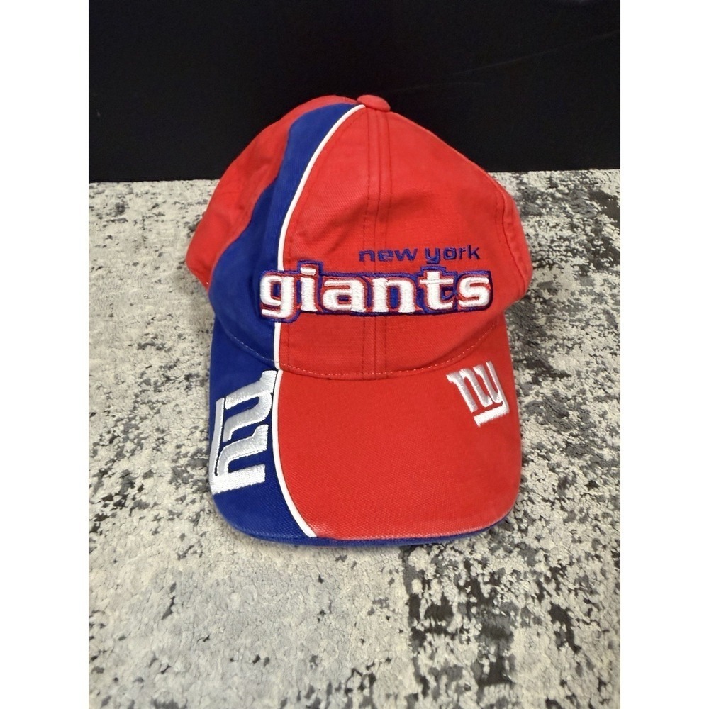 New York Giants Reebok NFL Pro Line Hat Red Blue Adjustable Cap Vintage Y2K